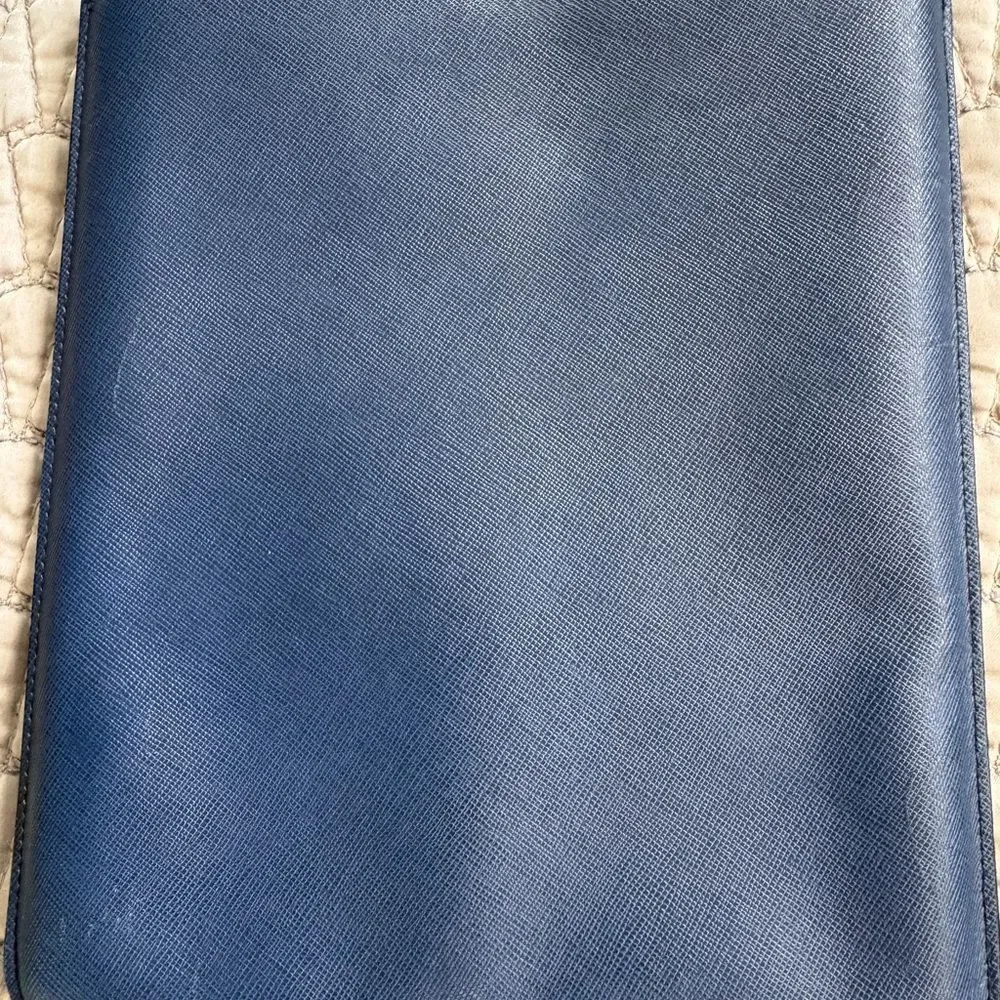 Prada Blue Saffiano Leather IPAD Case